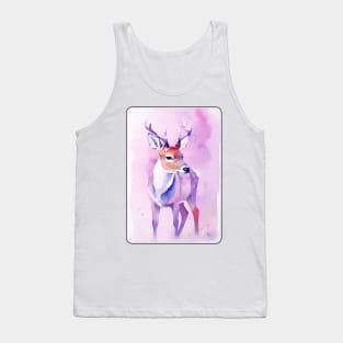 Deer Watercolor Portrait 4 Tank Top